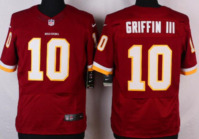 Nike Washington Redskins 10 Robert Griffin III red elite football jerseys