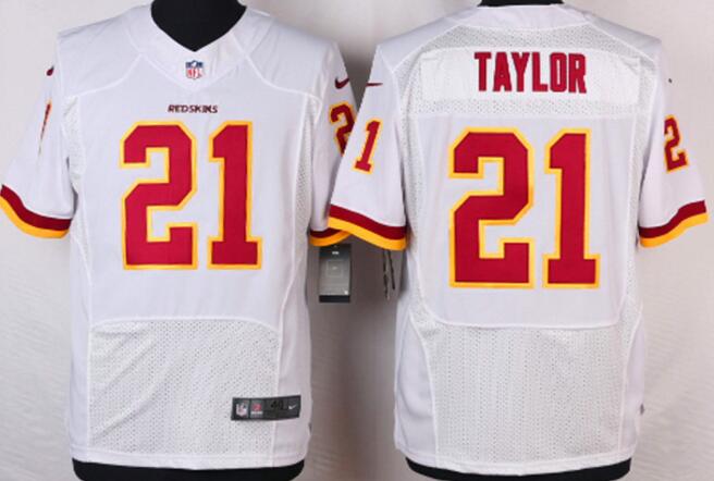 Nike Washington Redskins 21 Sean Taylor Elite White NFL Jerseys