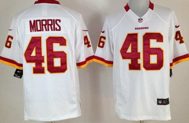 Nike Washington Redskins 46 Alfred Morris Game White NFL Jerseys