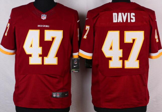 Nike Washington Redskins 47 davis Elite Red NFL Jersey