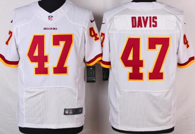 Nike Washington Redskins 47 davis Elite white NFL Jersey