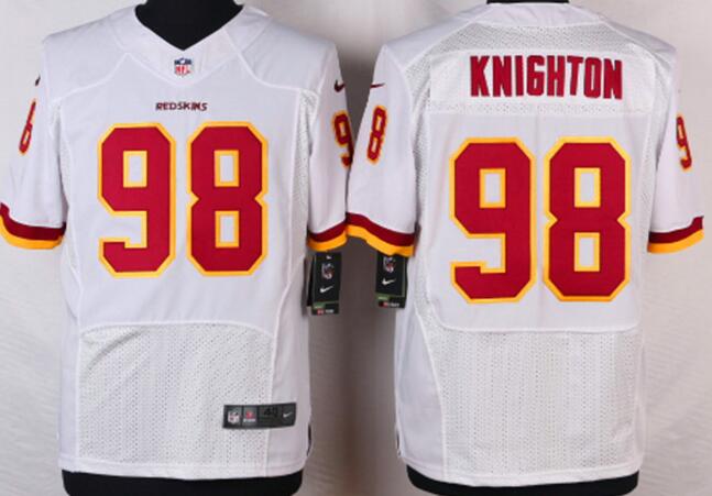 Nike Washington Redskins 98 KNIGHTOM Elite WHITE football jerseys