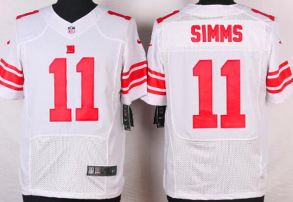 Nike new York Giants 11 Phil Simms men elite white nfl football Jersey