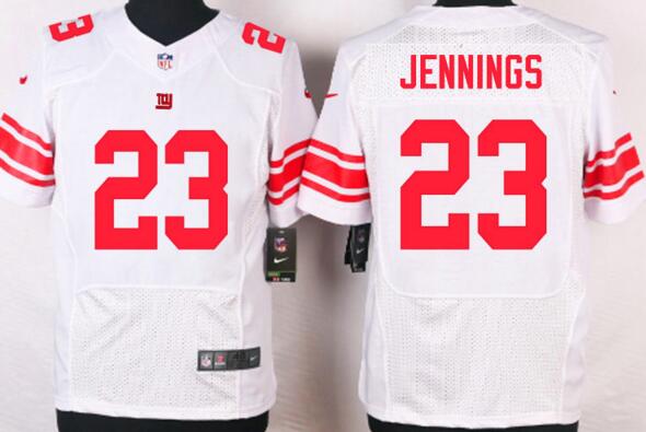 Nike new York Giants 23 Rashard Jennings men elite white nfl football Jersey