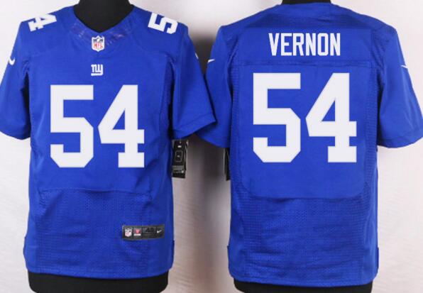 Nike new York Giants 54 Olivier Vernon Elite men blue NFL football Jerseys