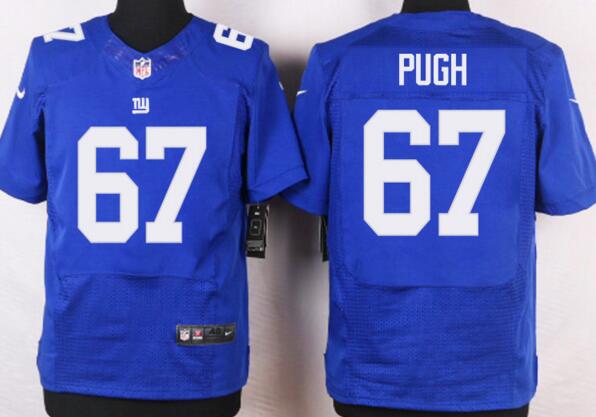 Nike new York Giants 67 Justin Pugh elite men blue nfl football Jersey