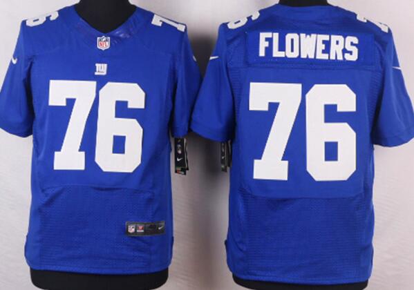 Nike new York Giants 76 Ereck Flowers elite men blue nfl football Jersey