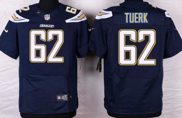 Nike san diego chargers 62 Tuerk elite blue NFL jerseys