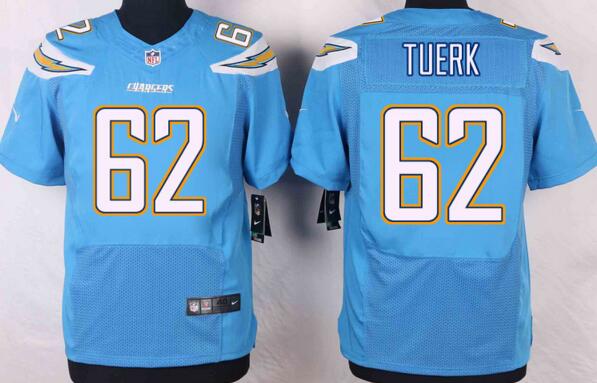 Nike san diego chargers 62 Tuerk elite skyblue NFL jerseys