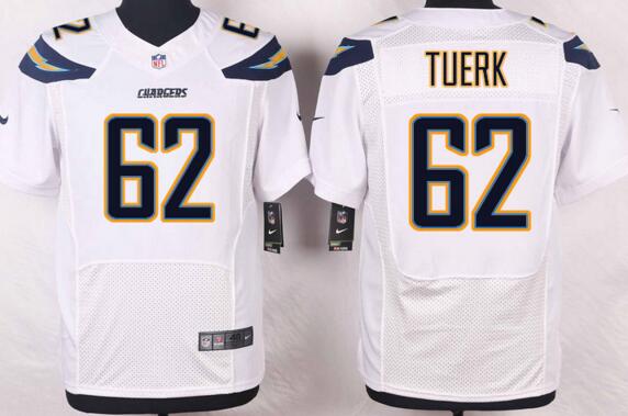 Nike san diego chargers 62 Tuerk elite white NFL jerseys