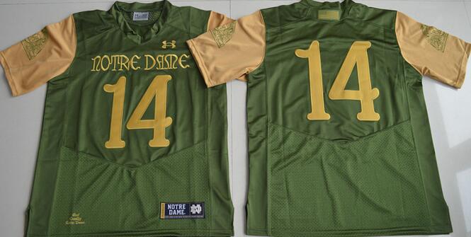 Norte Dame Fighting Irish 14 DeShone Kize green men College ncaa Football Jerseys