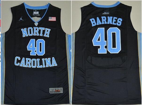 North Carolina Tar Heels Harrison Barnes 40 College Basketball Jersey - Black