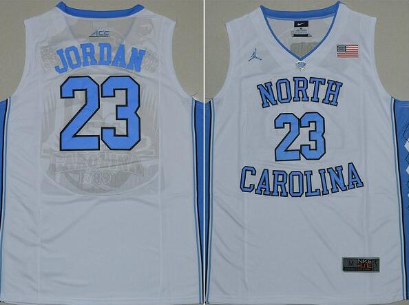 North Carolina Tar Heels Michael Jordan 23 College Basketball Jersey - White