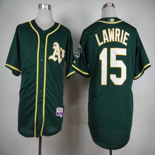 Oakland Athletics 15 Brett Lawrie Green baseball jerseys