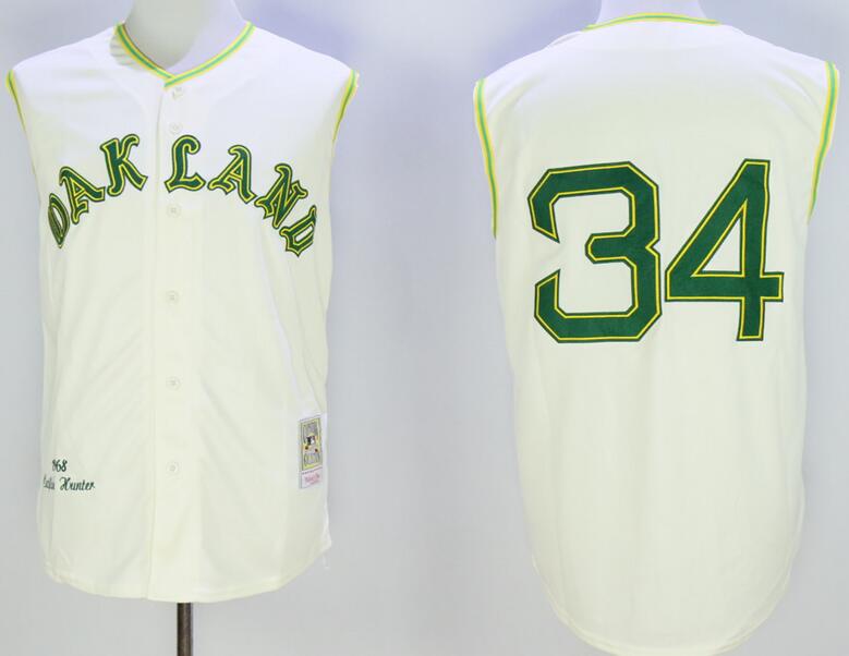 Oakland Athletics 34 Rollie Fingers white mlb jerseys