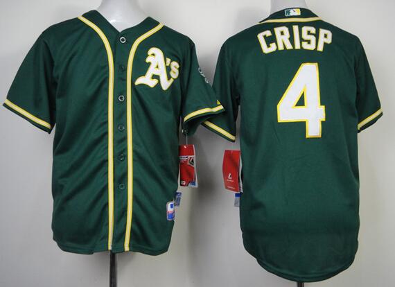 Oakland Athletics 4 Coco Crisp Green baseball jerseys