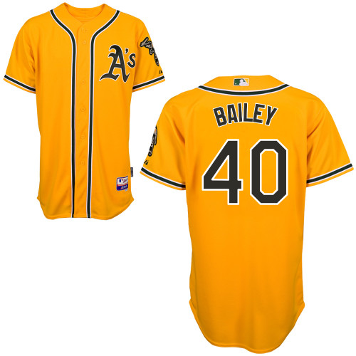 Oakland Athletics 40 BAILEY yellow mlb jerseys