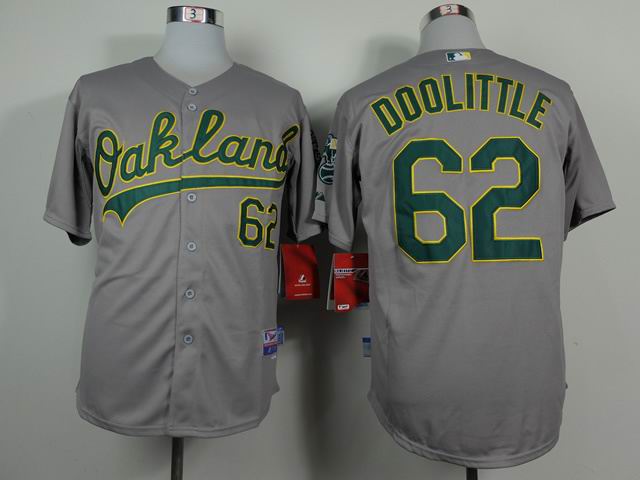 Oakland Athletics 62 Sean Doolittle gray baseball jerseys