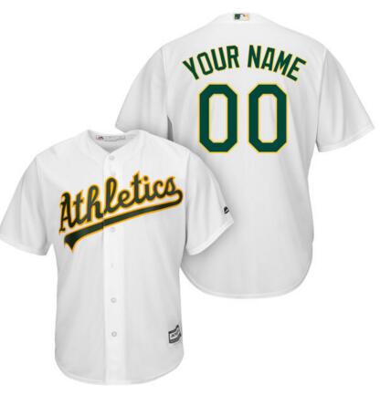 Oakland Athletics jerseys Majestic White Home Cool Base Custom any name number