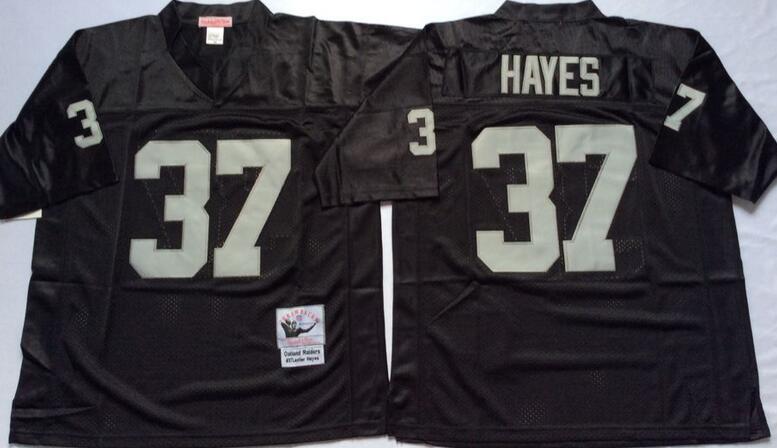 Oakland Raiders 37 Lester Hayes men Throwback black nfl football Jersey