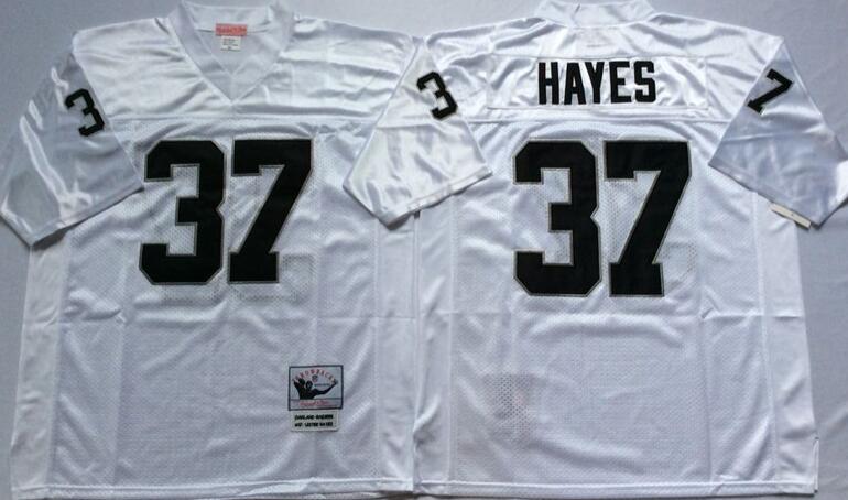 Oakland Raiders 37 Lester Hayes men Throwback white nfl football Jersey