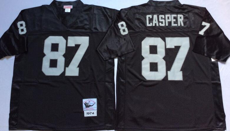 Oakland Raiders 87 Dave Casper black Throwback men nfl football Jerseys