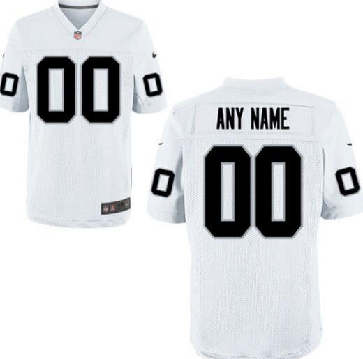 Oakland Raiders Nike White Historic Logo Custom Elite Jersey for Men women youth kids