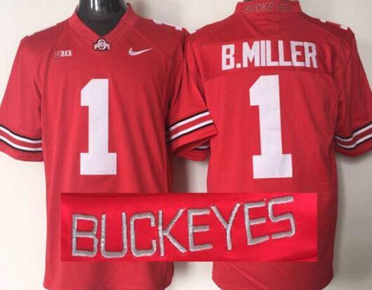 Ohio State Buckeyes 1 Braxton Miller red men College ncaa Football Jersey