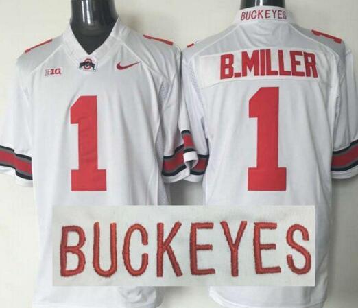 Ohio State Buckeyes 1 Braxton Miller white men College ncaa Football Jersey Ohio State Buckeyes 1 Braxton Miller white men College ncaa Football Jersey
