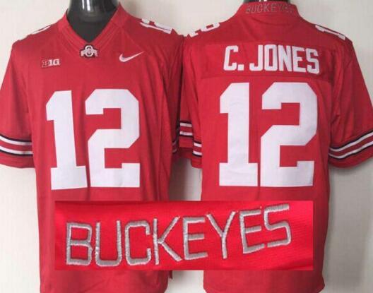Ohio State Buckeyes 12 Cardale Jones red men College ncaa Football Jersey