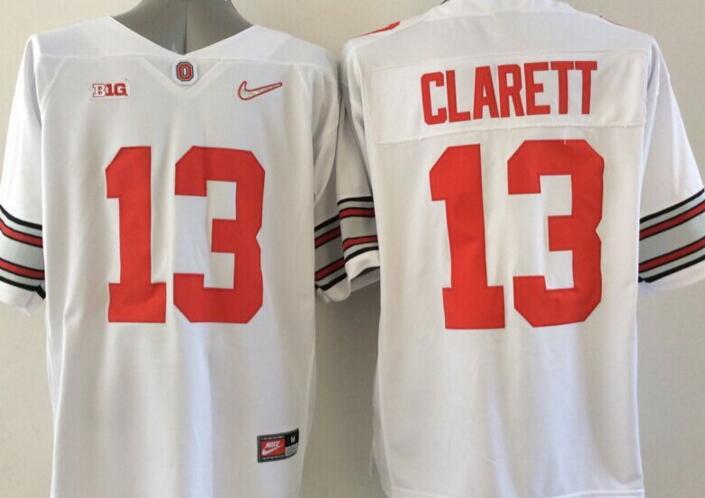 Ohio State Buckeyes 13 clarett white men College ncaa Football Jerseys