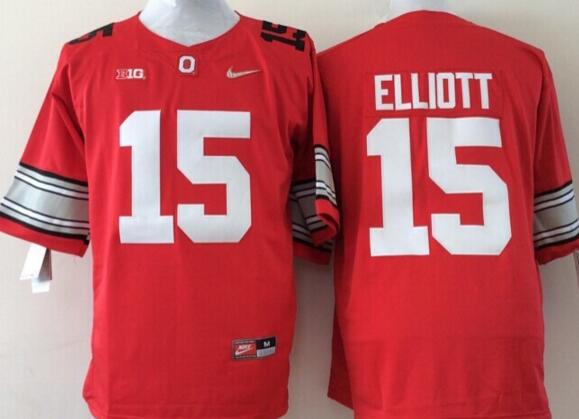 Ohio State Buckeyes 15 Ezekiel Elliott red men College ncaa Football Jerseys