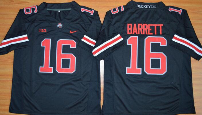 Ohio State Buckeyes 16 16 J.T Barrett black red men College ncaa Football limited Jersey