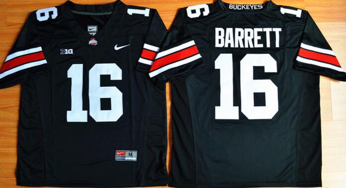 Ohio State Buckeyes 16 16 J.T Barrett black white men College ncaa Football limited Jerseys Ohio State Buckeyes 16 16 J.T Barrett black white men College ncaa Football limited Jerseys