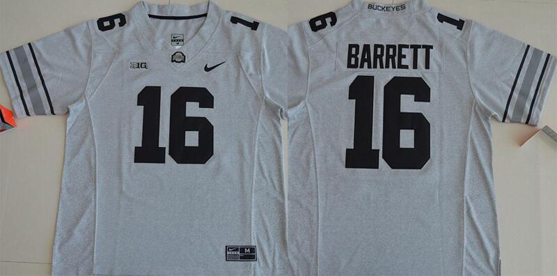 Ohio State Buckeyes 16 16 J.T Barrett grey men College ncaa Football limited Jerseys