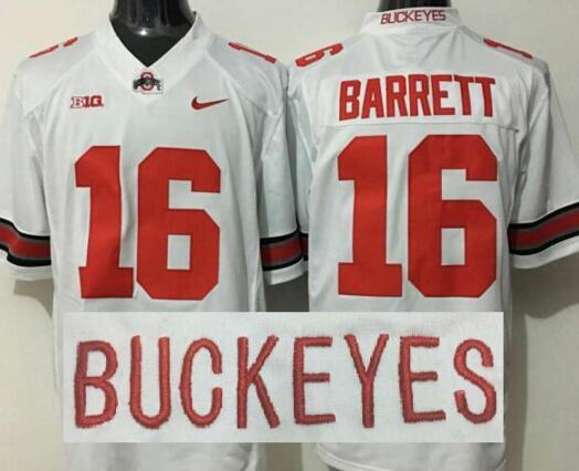 Ohio State Buckeyes 16 16 J.T Barrett white red men College ncaa Football Jerseys Ohio State Buckeyes 16 16 J.T Barrett white red men College ncaa Football Jerseys