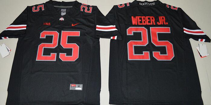 Ohio State Buckeyes 25 Mike Weber black men College ncaa Football Jerseys