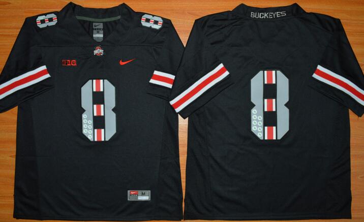 Ohio State Buckeyes 8th Championship Commemorative Black red men College ncaa Football Jersey