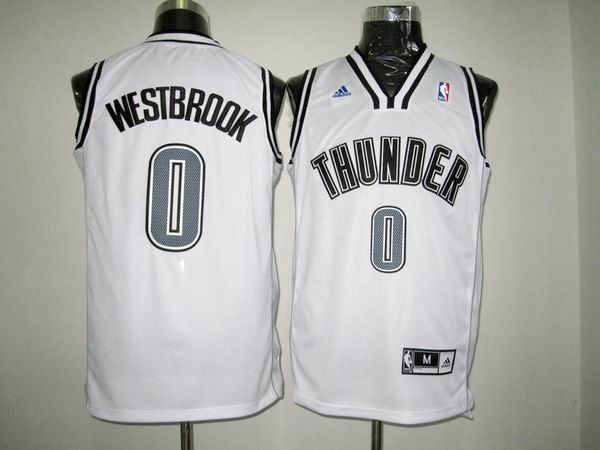 Oklahoma City Thunder 0 Brian Westbrook White Adidas men nba basketball jerseys