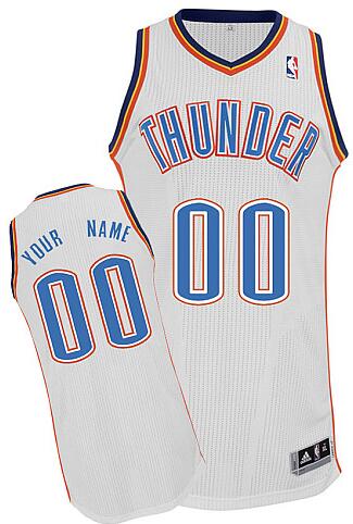 Oklahoma City Thunder Custom white Home nba Jersey