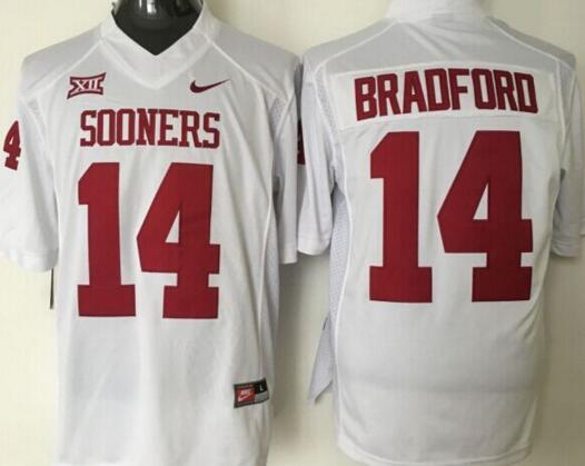 Oklahoma Sooners 14 Sam Bradford white men NCAA college Football Jersey