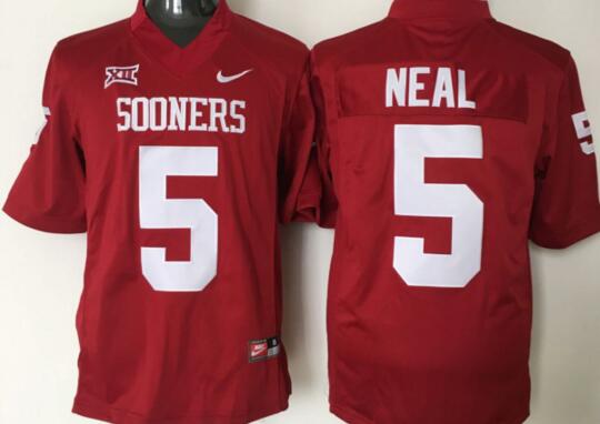 Oklahoma Sooners 5 Durron Neal red men NCAA college Football Jerseys