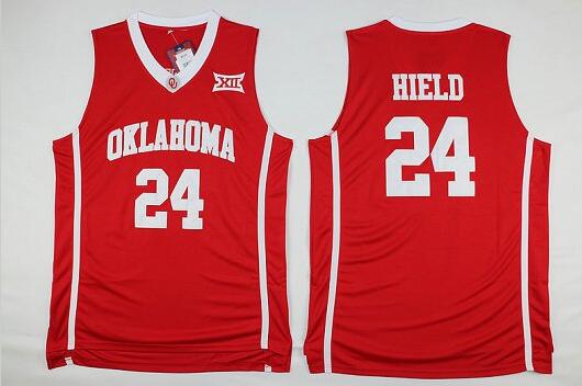 Oklahoma Sooners Hield 24 Red College Basketball Jersey