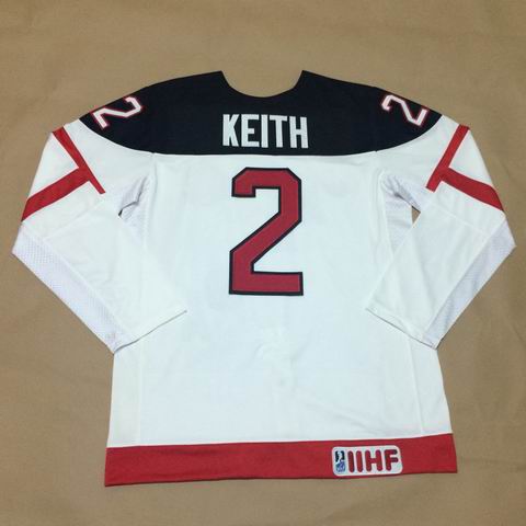 Olympic CA. 2 Duncan Keith White 100th Anniversary Stitched men nhl hockey jerseys