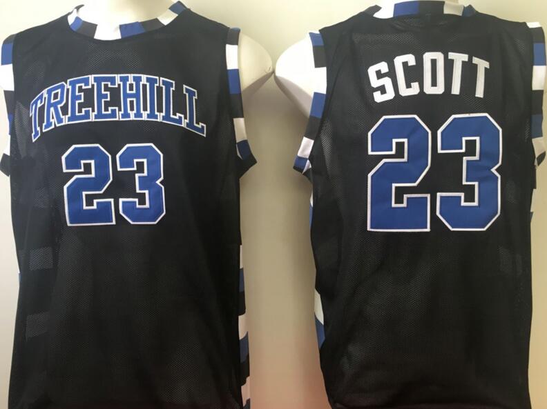 One Tree Hill Ravens 23 Lucas Scott black men Basketball college ncaa jersys