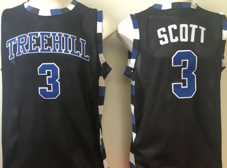 One Tree Hill Ravens 3 Lucas Scott black men Basketball college ncaa jersys