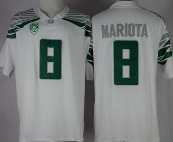 Oregon Ducks 8 Marcus Mariota white men College ncaa Football Jerseys Oregon Ducks 8 Marcus Mariota white men College ncaa Football Jerseys