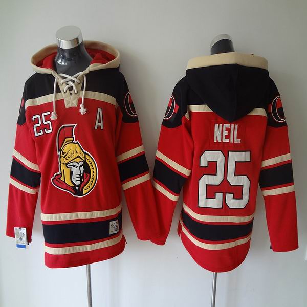 Ottawa Senators 25 Chris Neil red black men nhl ice hockey  jerseys