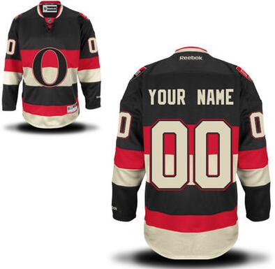 Ottawa Senators black Authentic NHL Jerseys Custom any name number