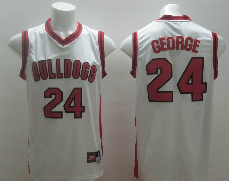 Paul George Fresno State Bulldogs #24 White Basketball Jersey